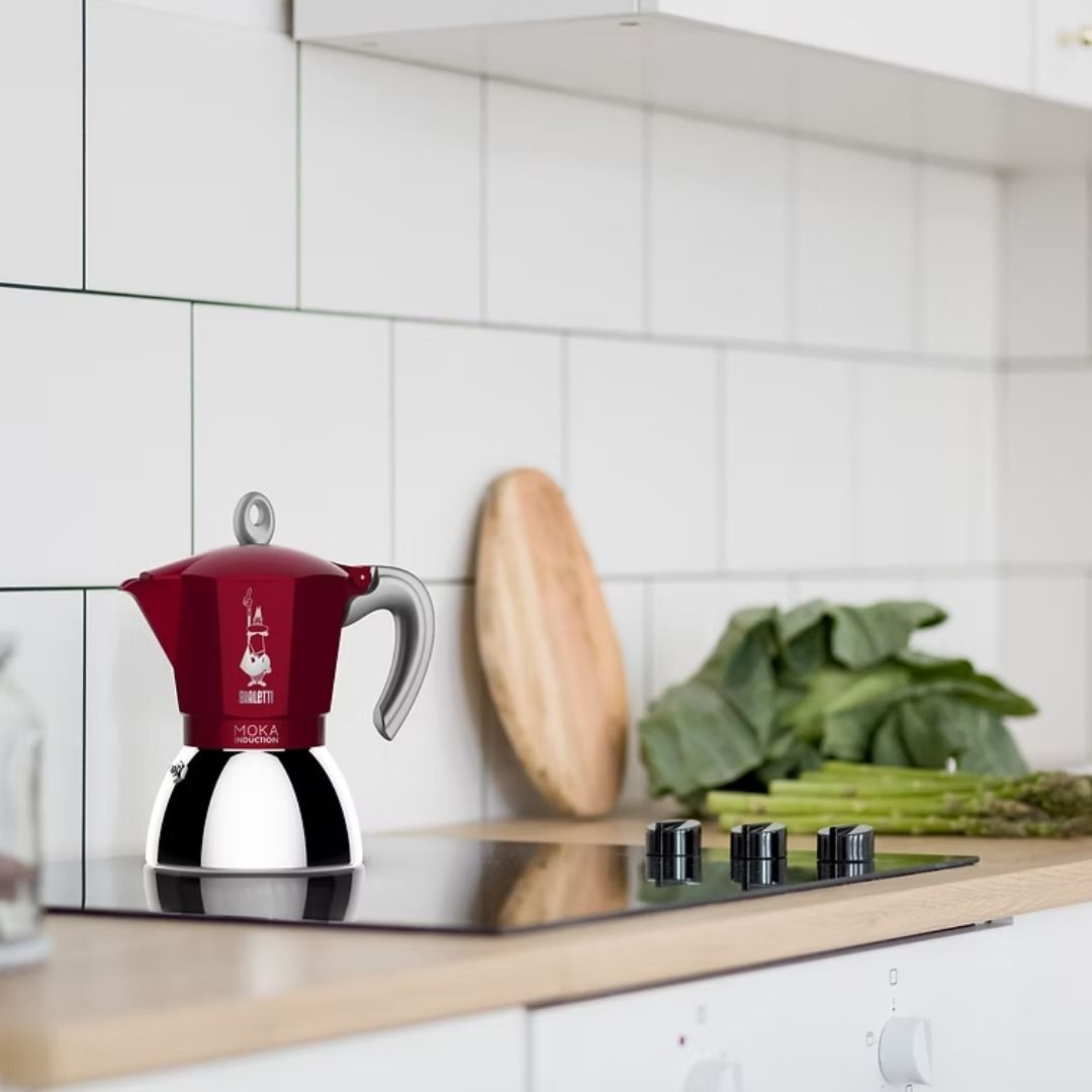Bialetti Moka Induction Nera - Black and Rossa - Red (Category: Coffee Machines & Makers) located in Mandaluyong City. Submitted by barista.essentials (Listing ID 1373199247, Image 3). Description: Moka Induction Nera 2 cups=P 4200 Moka Induction Nera 4 cups=P 4600 Moka Induction Nera 6 cups= P 5500 Moka Induction Rosa 2 cups=P 4200 Moka Induction Rosa 4 cups=P 4600 Moka Induction Rosa 6 cups= P 5500 Bialetti Moka Induction is the first Moka pot 