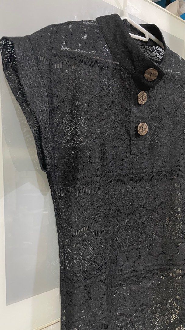 Black lace blouse (Category: Blouses) located in Taguig. Submitted by lam_decluttering (Listing ID 1373137861, Image 3). Description: .