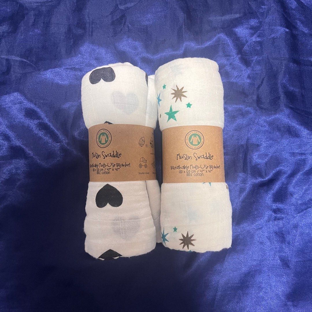 Brand new muslin swaddles (Category: Other Baby Bathing & Changing Needs) located in Singapore. Submitted by jgrace.a (Listing ID 1373148868, Image 1). Description: 1 for $6 Both for $10.