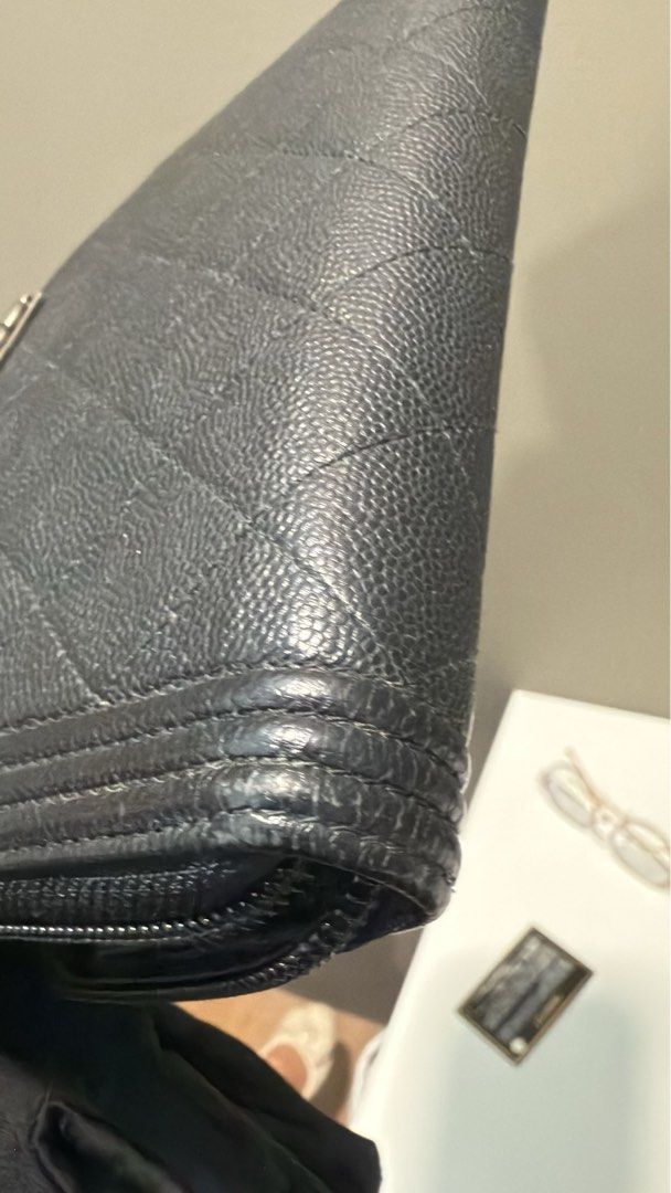 Chanel Boy Long Zip Around Long Wallet (Category: Bags & Wallets) located in Singapore. Submitted by talktourselflikesome1ulove (Listing ID 1373067362, Image 3). Description: Comes with box and card.