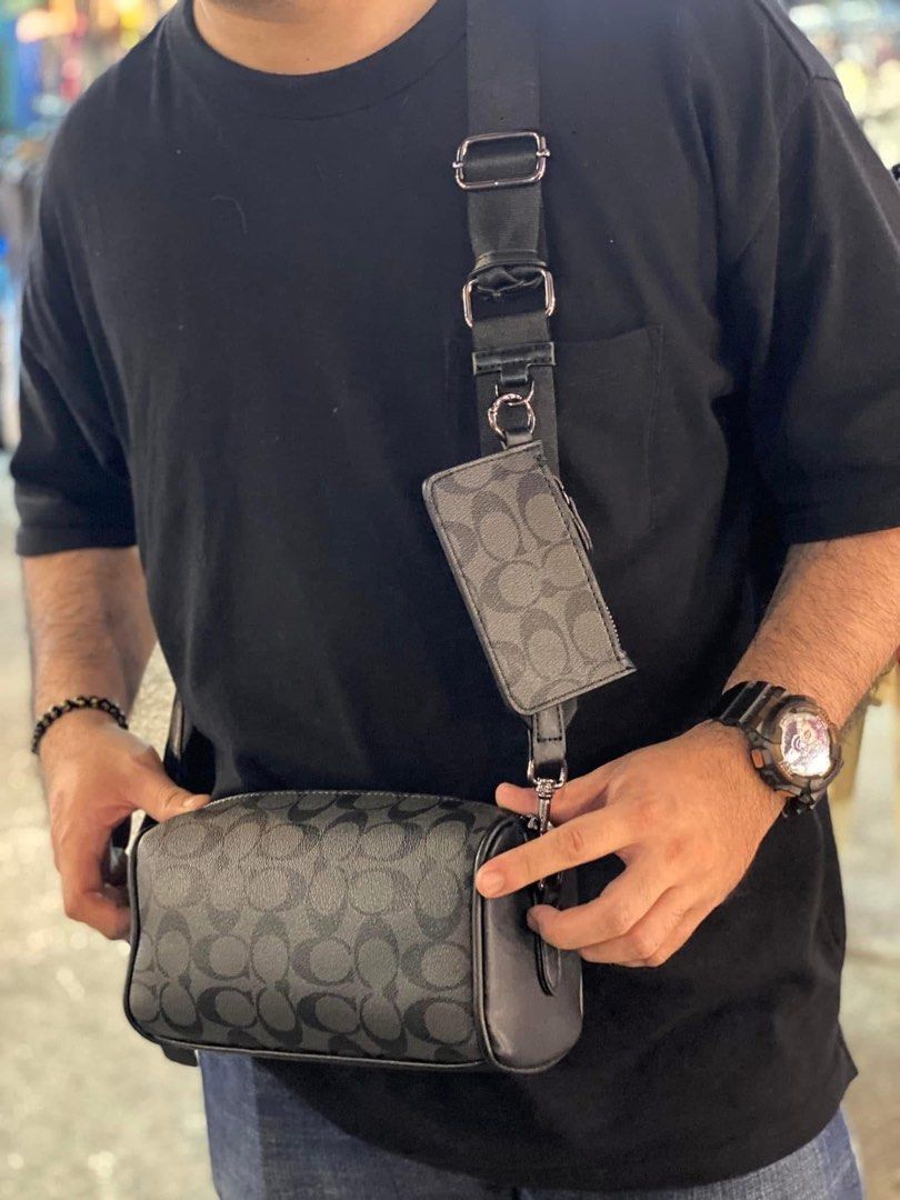 Coach sling bag for men with purse (Category: Sling Bags) located in San Fernando. Submitted by smjhsmnlzcn (Listing ID 1373063007, Image 1). Description: Perfect pang gift! With dust bag Add ₱50 with paper bag ONHAND ✔️ Ready to Ship ✔️ Actual pic. No grabbing pls ❗️.