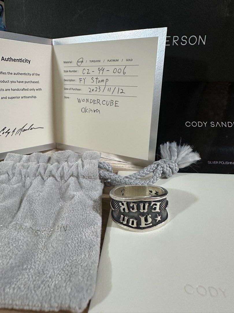 コディ・サンダーソン　FY Stanp fuckYou リング CODY SANDERSON コディサンダーソン C2-99-008 FY（FUCK YOU） Ring