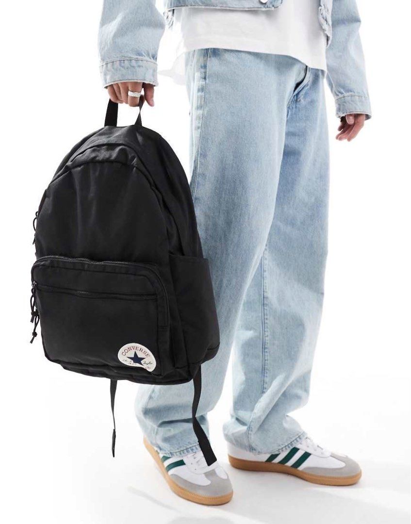 CONVERSE GO BACKPACK BLACK, Fesyen Pria, Tas Dompet Ransel