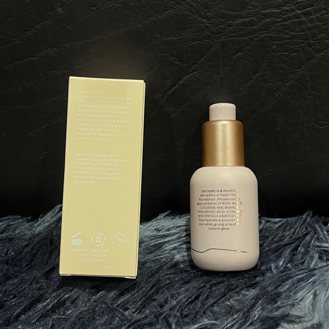 Detail Cosmetics Fresh Filter - 40ML (Category: Makeup) located in Las Pinas. Submitted by chlsko (Listing ID 1373213675, Image 2). Description: 𐙚 Accidentally bought the wrong shade 🥹 𐙚 Only opened to swatch, only used half a pump. 𐙚 I could provide more pictures, just send a dm ⟢ MOP: Gcash, Bank transfer ⟢ MOD: LBC, JNT, Lalamove, Grab ⟢ LOC: Las Piñas City, Dasmariñas Cavite 𑁤 Lowballers will be IGNORED. .