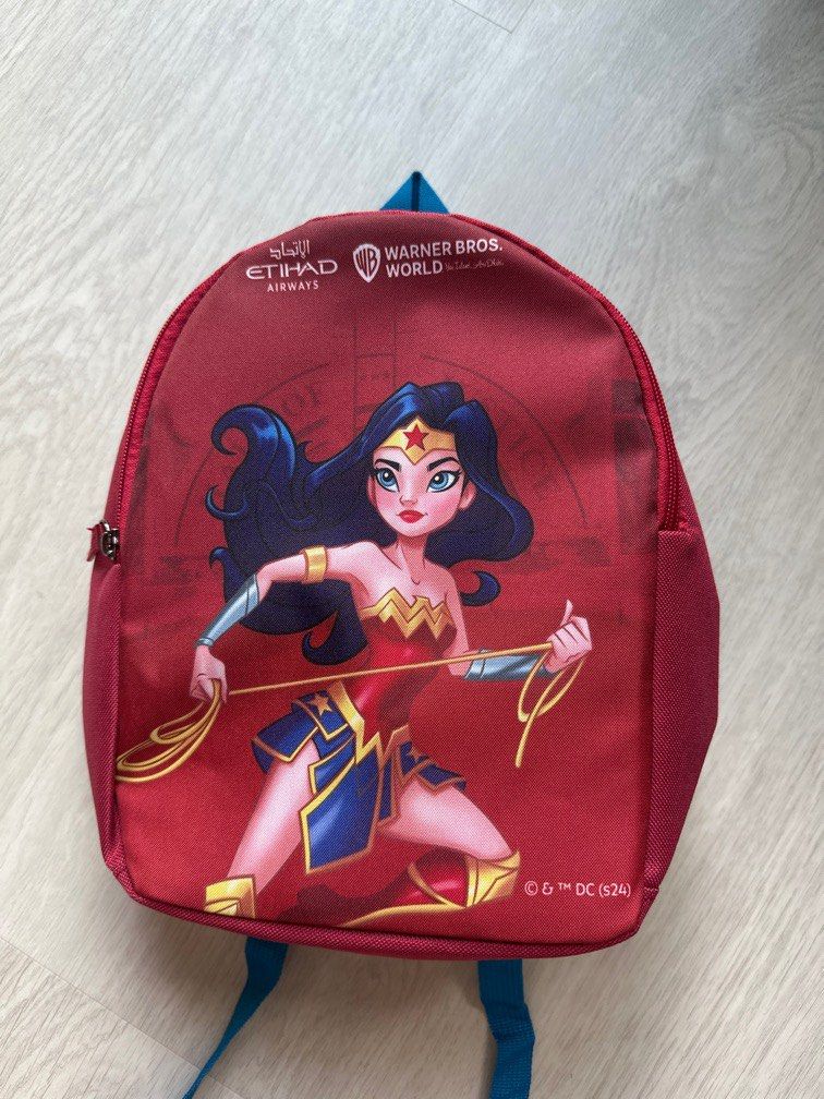 Etihad x Warner Bros Kids Backpack Wonder Woman Children School
