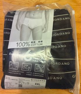 Giordano XXL 男裝內褲 (1 包 6 條全黑)64201236382209110