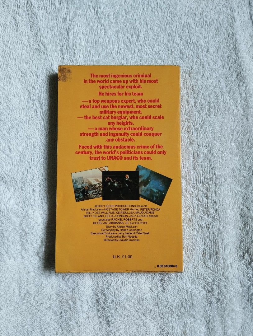 Hostage Tower - Alistair Maclean's (Category: Storybooks) located in Santa Elena. Submitted by rereadit (Listing ID 1373178650, Image 3). Description: 💰MOP: GCash/Maya 📦MOD: J&T REMINDER: These books are preloved, unless stated otherwise, some might have flaws such as scratches, tanning, etc. Rest assured that we will inform you about the condition of the books. Please manage your expectations🫶🏻.