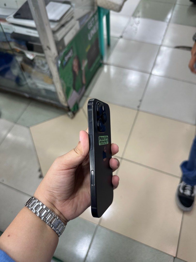 Iphone 16 Pro 256gb Globelocked NTC 100% Batt (Category: iPhone 16 Series) located in San Juan City. Submitted by javedsgadgetshop (Listing ID 1373149757, Image 3). Description: INSTALLMENT OPTIONS : SPAY LATER / GGIVES / CREDIT CARD! WE BUY AND SELL SO PWEDE MAGBINTA OR SWAP ! Quick Specs : Iphone 16pro •256gb •NTC Variant •100% batt health •Globelocked •95% Smoothness •No hidden issue | No Repaired •100% Authentic | Not Refurbished •w/ OEM Char