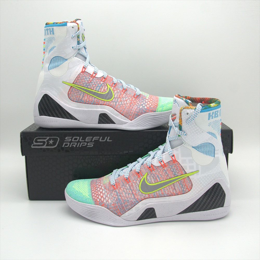 Kobe 9 Elite 'What The' US 9 (Category: Sneakers) located in Taguig. Submitted by elieeezer (Listing ID 1373177158, Image 2). Description: STEAL DEAL⚡FIRM PRICE NO LP Kobe 9 Elite 'What The' BNDS / US 9 - Php 13,495 📍McKinley Hill, Taguig FB / Tiktok / IG: soleful.drips .