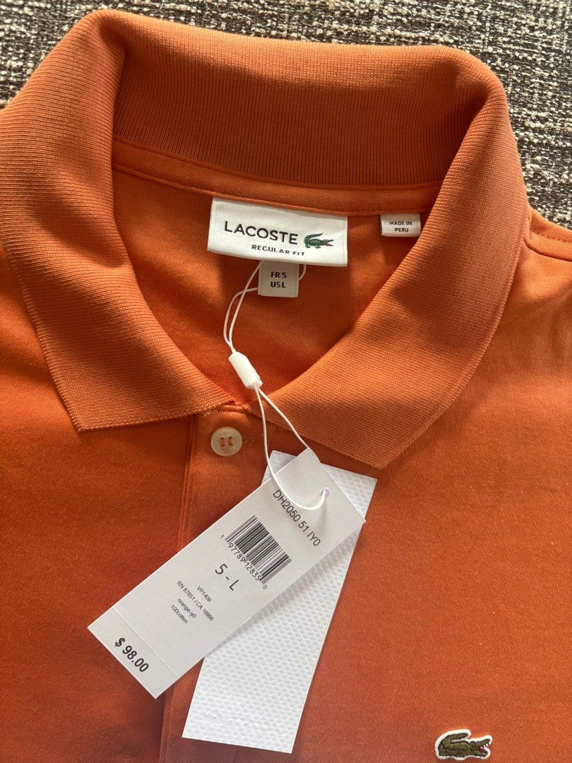 original Lacoste BNWT (price for one) (Category: Tshirts & Polo Shirts ) located in Pasig City. Submitted by decluttering.always (Listing ID 1373082496, Image 2). Description: large cotton brand new bought in the USA 2 colors available .