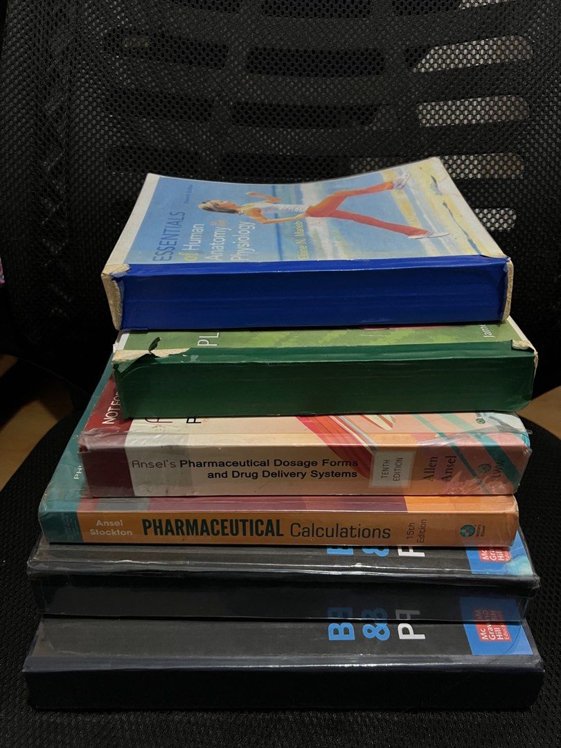 Pharmacy books (Category: Textbooks) located in Manila. Submitted by lhyxyn (Listing ID 1373097928, Image 1). Description: Take all for 1,000 (6 books) Decluttering🥺 Price negotiable just pm me. Thank you!.