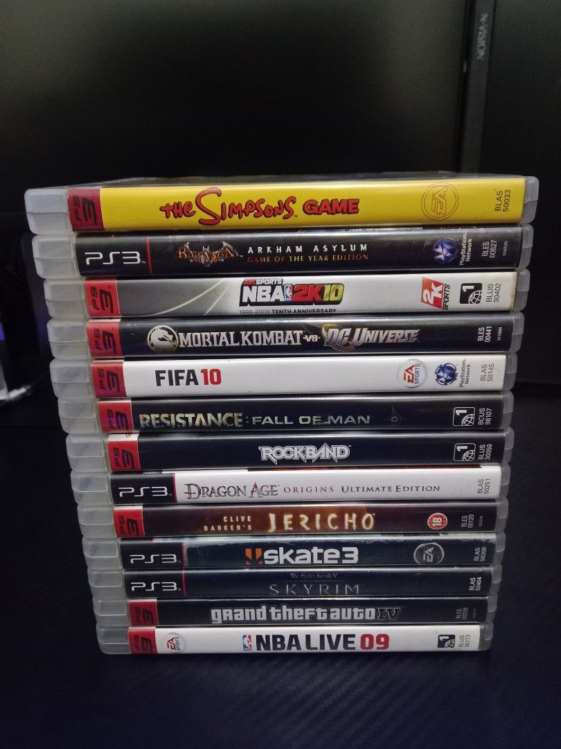 PS3 Game (Category: PlayStation) located in Quezon City. Submitted by rgsph140 (Listing ID 1373221411, Image 1). Description: All Working Tested 💯 Description Items: PS3 Games CIB Pricelist: Sold-The Simpsons Game 1800-Dragon Age Origins Ultimate Edition Sold-Jericho 600-Grand Theft Auto lV (With Map) 600-Skate 3 500-Rock Band 500-Resistance Fall Of Man 500-Batman Arkham Asylum 400-Mortal Kombat VS DC Universe 400-NBA 2k10 350-NBA Live 09 300-FI