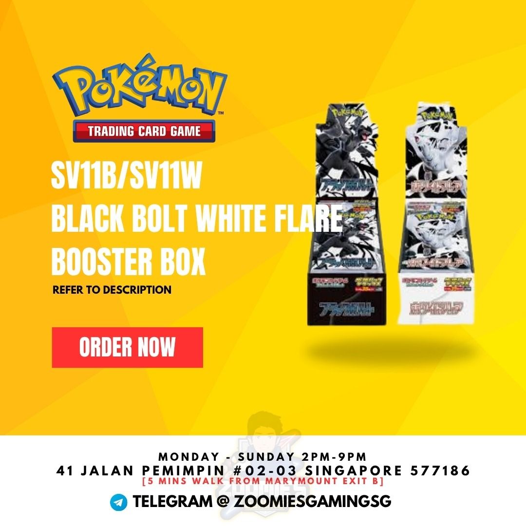 black bolt white flare booster box japanese Pokmon Trading Card and (Pair Box) Scarlet & Violet SV11 Sealed Gameology will always work with you to fully understand the extent of your inquiry and to deliver an appropriate and satisfactory resolution for you Pokemon Card Game Black Bolt