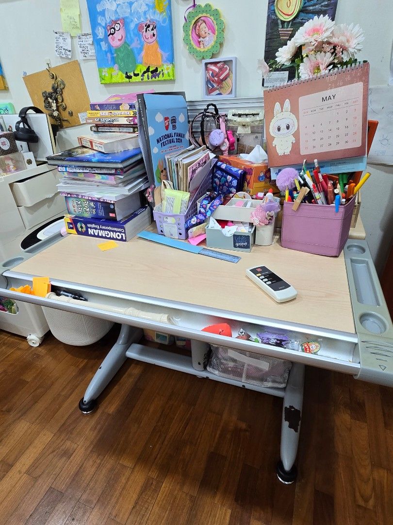 Study Table (Category: Tables & Sets) located in Singapore. Submitted by rollerblades (Listing ID 1373072904, Image 2). Description: not for fussies. dimensions on photo. giving away table only. items on table will be cleared when u confirm collection. self collect only fr 108 Gerald Drive.