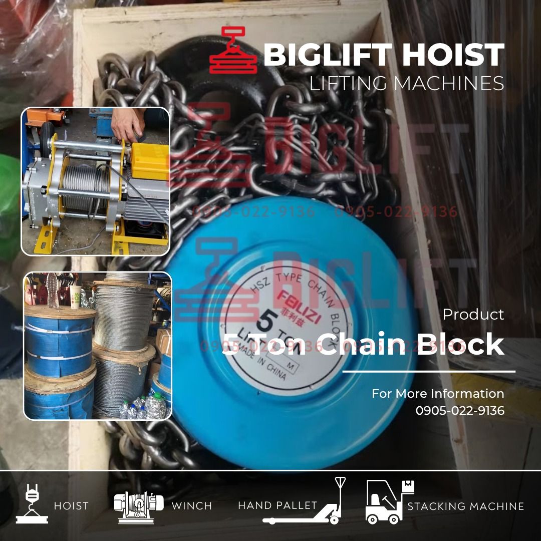 Supplier of 5 Tons Chain Block | Hydraulic Hand Pallet | Shackle | Gear ...