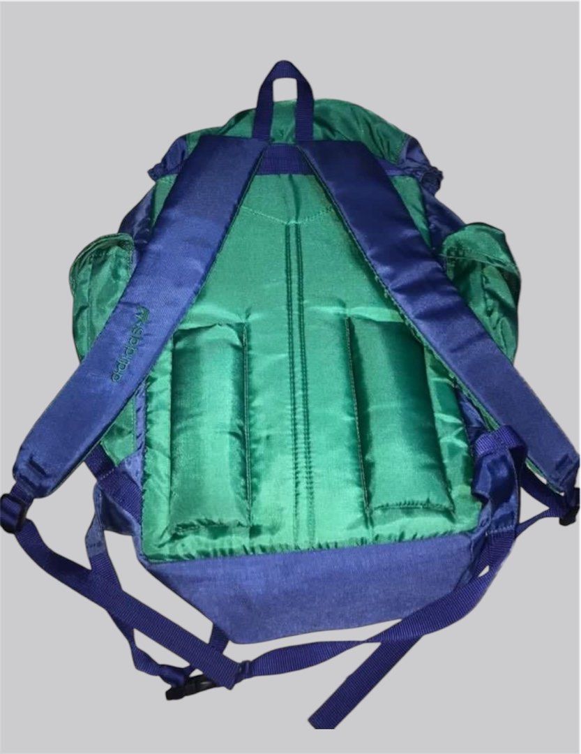 Vintage Adidas backpack. Hiking (Category: Backpacks) located in Dumaguete. Submitted by trueno99 (Listing ID 1373193294, Image 3). Description: Vintage adidas backpack Many pockets and pouches Good for camping or traveling Also has a cushion on the back to protect and cushion back Excellent condition but had a small dot/shadow on the top of Bag which is barely noticeable (also needs a wash) dumaguete location .