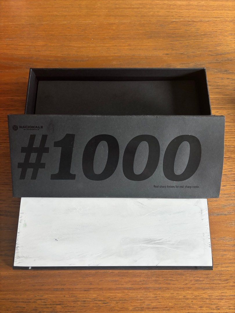 Whetstone 1k grit (Category: Other Food & Drinks) located in Batangas. Submitted by levkan (Listing ID 1373086476, Image 2). Description: For sale Nacionale No soak Whetstone, used once only. No crack no issue. Rfs: need to upgrade.