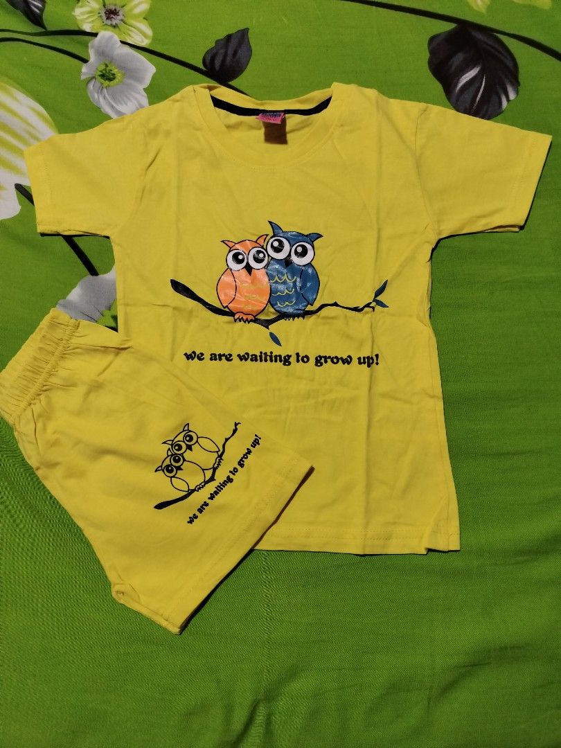 Yellow Owl playset (Category: Babies & Kids Fashion) located in Singapore. Submitted by saliza1514 (Listing ID 1373138063, Image 1). Description: sizes left tag 5/6 -3/4 yr tag 7/8- 5/6 yr tag 9/10 -7/8 yr mailing $2 smartpac $3.