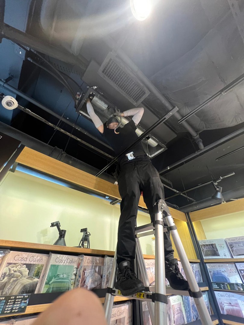 文仔冷氣團隊洗商場冷氣機 拆機 裝機 裝3匹小米機62859980140931114