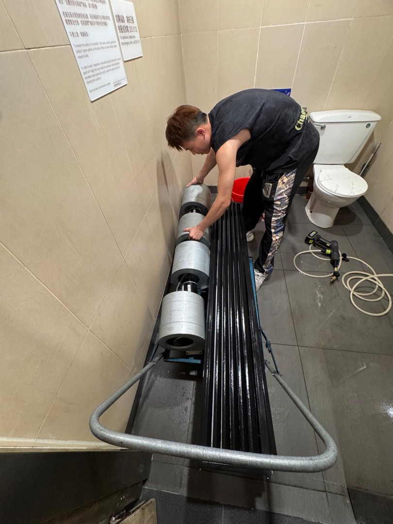 文仔冷氣團隊洗商場冷氣機 拆機 裝機 裝3匹小米機62859980140931112