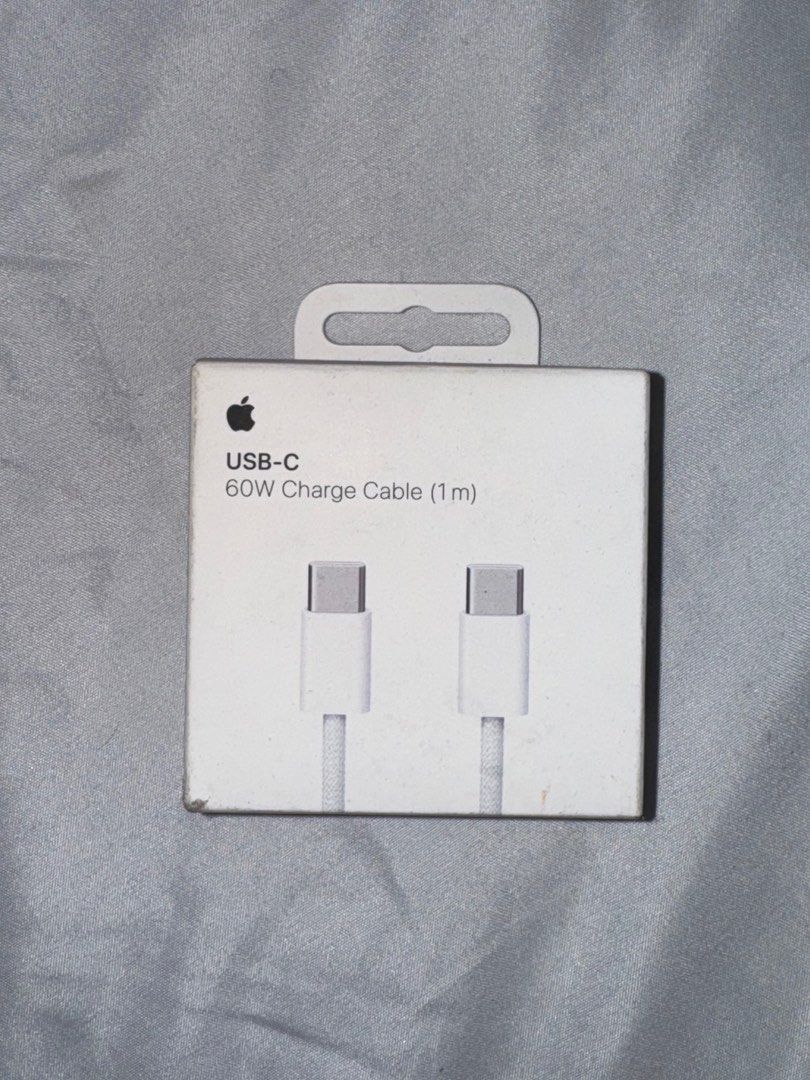 Apple USB-C 60W Charger Cable (1m) (Category: Chargers & Cables) located in Quezon City. Submitted by dcops (Listing ID 1373267382, Image 1). Description: Bought for Php 1190 at Beyond the Box Rfs: Extra.