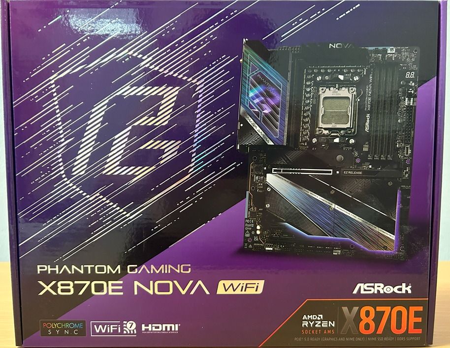 [Motherboard] [1 piece left] ASRock X870E Nova Wifi - ATX Motherboard - Supports AMD Ryzen 7000, 8000, 9000 series CPUs63223793391873111