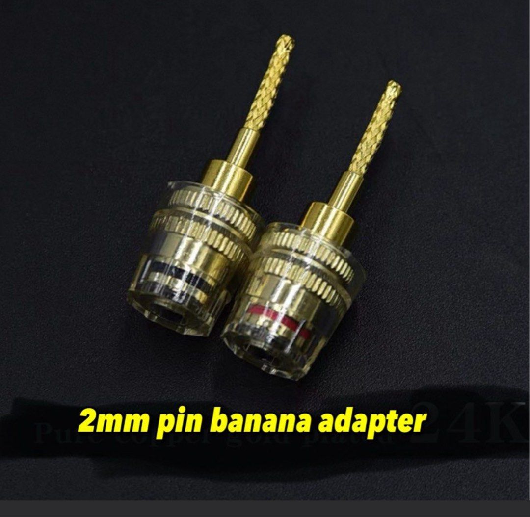 Banana 2mm Pin adapter•Vintage Audio Equipment (1pc) (Category: Other Audio Equipment) located in Singapore. Submitted by hifi.audiophile (Listing ID 1372664555, Image 2). Description: 🔺price listed for 01 adapter plug 🔺especially made to convert the binding post of Vintage audio equipment to modern standard banana connection.