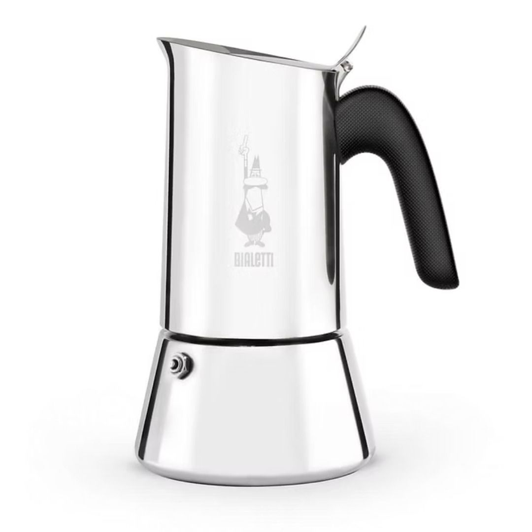 Bialetti Venus Induction Moka Pot (Category: Coffee Machines & Makers) located in Mandaluyong City. Submitted by barista.essentials (Listing ID 1373360687, Image 2). Description: Venus 2cups Silver=3200 Venus 4cups Silver= 3500 Venus 6cups Silver= 4000 Venus 10cups Silver=5200 Venus 2cups Blue=P 3500 Venus 4cups Bluer=P 4000 Venus 6cups Blue=P 4500 Venus 2cups Copper=P 3500 Venus 4cups Copper =P 4000 Venus 6cups Copper=P 4500 Bialetti Venus Induc