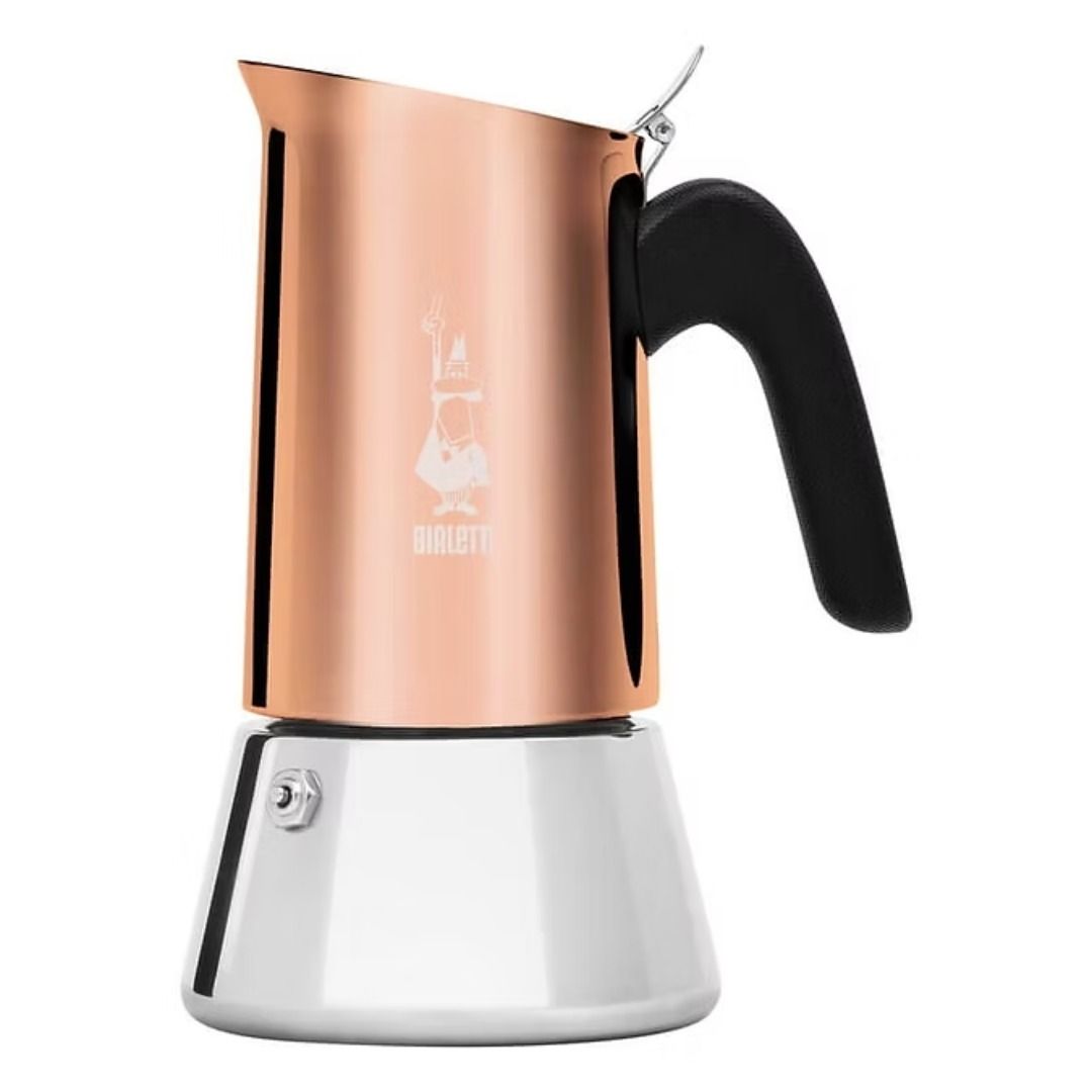 Bialetti Venus Induction Moka Pot (Category: Coffee Machines & Makers) located in Mandaluyong City. Submitted by barista.essentials (Listing ID 1373360687, Image 3). Description: Venus 2cups Silver=3200 Venus 4cups Silver= 3500 Venus 6cups Silver= 4000 Venus 10cups Silver=5200 Venus 2cups Blue=P 3500 Venus 4cups Bluer=P 4000 Venus 6cups Blue=P 4500 Venus 2cups Copper=P 3500 Venus 4cups Copper =P 4000 Venus 6cups Copper=P 4500 Bialetti Venus Induc