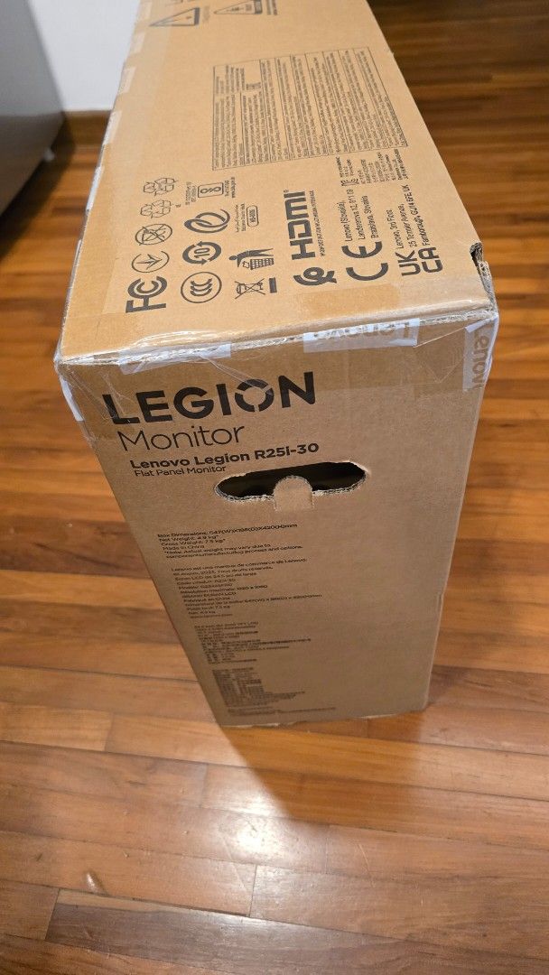 BNIB Lenovo Legion monitor 24inch (Category: Monitor Screens) located in Singapore. Submitted by loldoly (Listing ID 1373231331, Image 3). Description: lenovo legion r25i-30 24 inch 180hz refresh rate 0.5ms response time FHD.