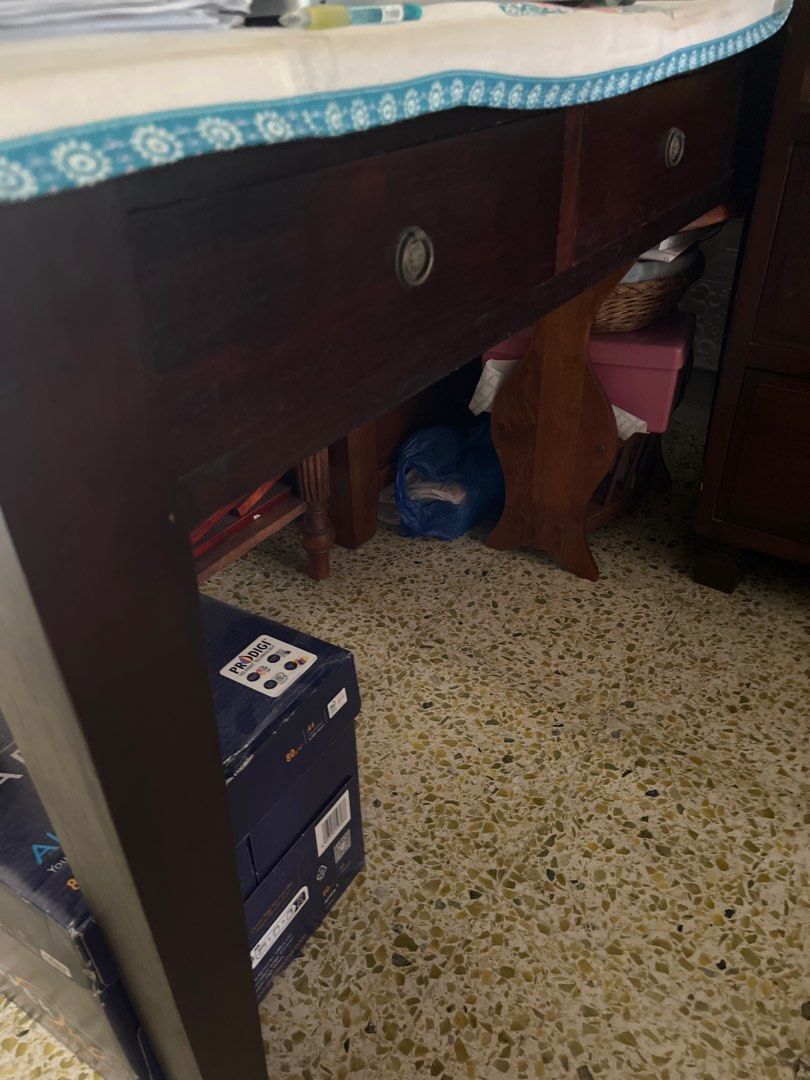 Console Solid wood (Category: TV Consoles) located in Singapore. Submitted by cheriett (Listing ID 1373053021, Image 2). Description: solid wood console. good condition. length 150cm width 45cm height 79cm self collection. delivery will make up another $40 above the item. .