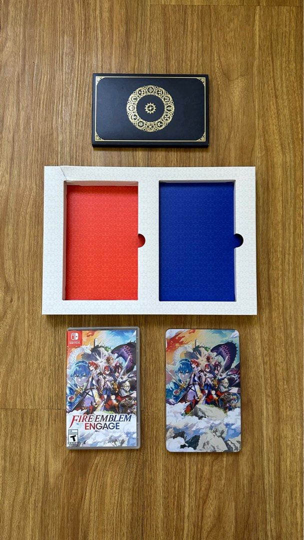 Fire Emblem Engage Divine Limited Edition Nintendo Switch Game (Category: Nintendo) located in Mandaluyong City. Submitted by trishi.trish (Listing ID 1373394492, Image 3). Description: - See flaws on the last 4 images above - All damages happened during the shipping process so best if you get this via Lalamove/Grab - Box damages only. All other items are in perfect condition - Original prices was 4995 Special Edition includes: - 1 game - 1 steel