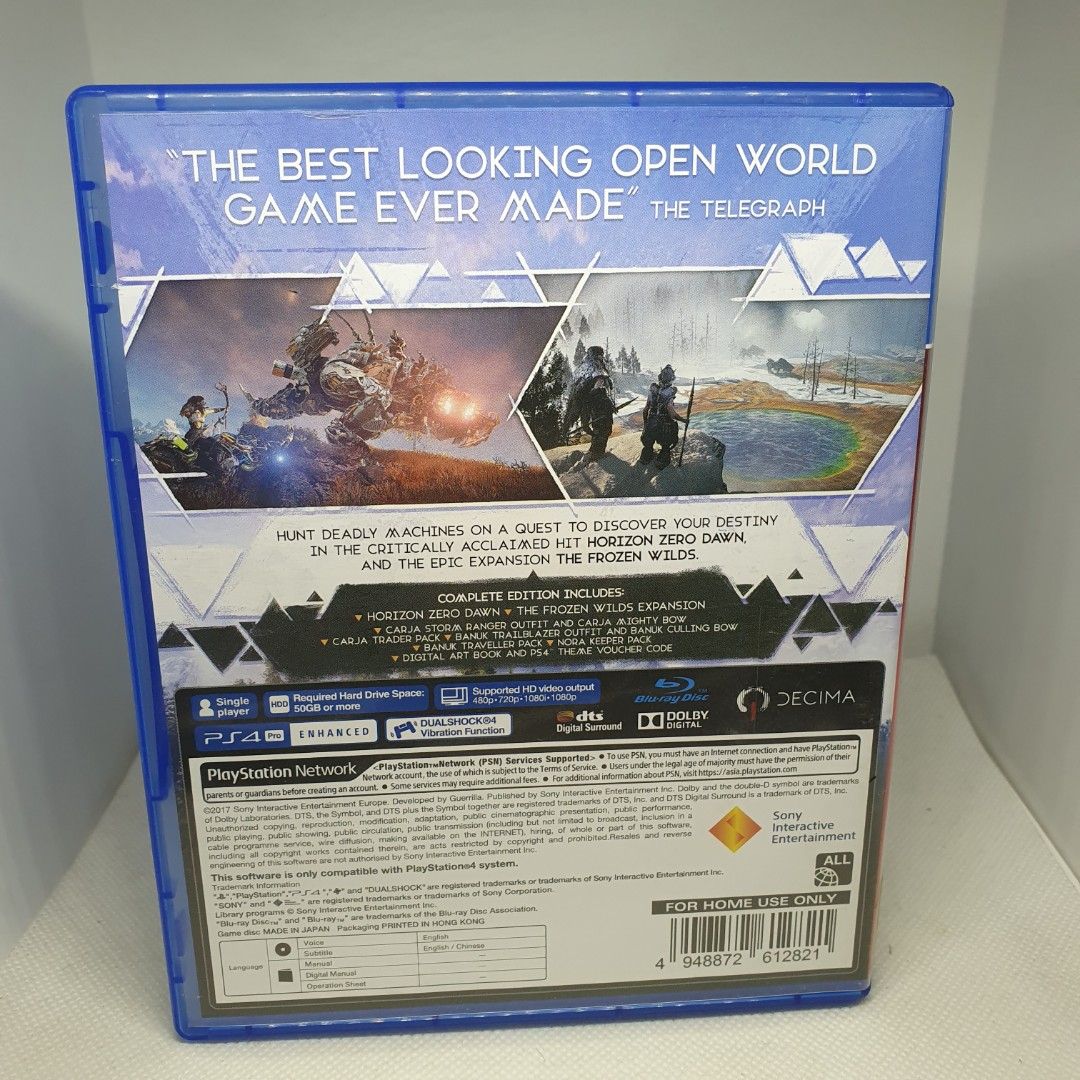 Horizon Zero Dawn CE. (Sony Ps4/Ps5) (Category: PlayStation) located in Quezon City. Submitted by itemsforadoption (Listing ID 1373283900, Image 3). Description: Rfs: Its 2025! Happy New Year! Hoping you have a good year ahead of you! If you have questions feel free to send a message. Though I'll most likely be able to reply from 10am to 8pm. Please be patient and understanding. Decluttering games and items that I've picked up or for friends and 