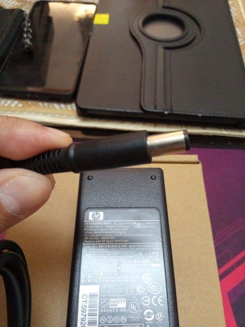 Hp Laptop Charger (Category: Laptops & Notebooks) located in Mandaluyong City. Submitted by richardolshoppe (Listing ID 1373342797, Image 1). Description: available to choose from 18.5V 65 watts 19V 90 watts 19.5V 65 watts.