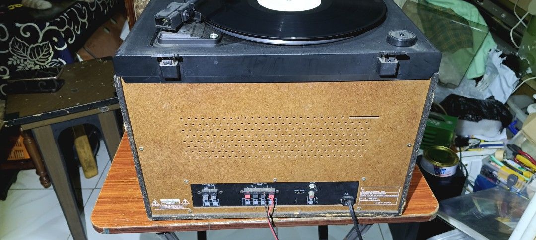 Jaxon Vinyl player + Tuner (Category: Other Audio Equipment) located in Pasay City. Submitted by marineljapansurplus (Listing ID 1373231451, Image 3). Description: Jaxon Vinyl + Cassette player AMC-690 Made in Korea Vinyl Player : Working👌 Tuner 📟: Working 👌(complete all local FM/AM station) AUX-IN: 👌 Built-in 5 band equalizer Mic input Double Cassette: change lang ng worn out belt. Price: ₱2,700 Location: Cabrera, Pasay City.