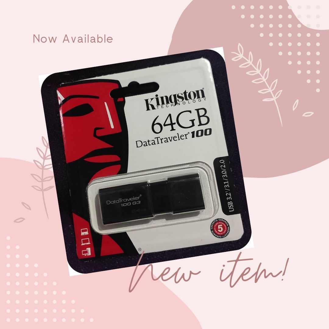 KINGSTON DATA TRAVELER 100 64GB (Category: Hard Disks & Thumbdrives) located in Caloocan City. Submitted by mathieuxav34601 (Listing ID 1373323493, Image 1). Description: .