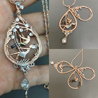 歐亞設計師KZY作品 愛情三部曲熱戀篇純銀925三合一銀器吊墜64219291947267110