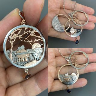歐亞設計師KZY作品 愛情三部曲永相隨篇純銀925三合一銀器吊墜64219291940611110