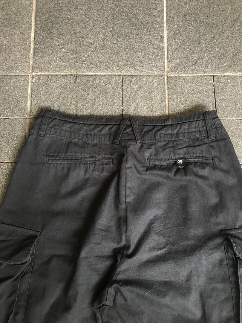 Matin Kim String Nylon Cargo Pants, Fesyen Pria, Pakaian