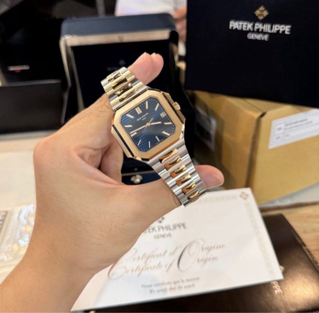 JUNE2026 Patek Philippe Cubitus 5821/1AR Stainless Steel & Rose Gold Full Set (Category: Watches) located in Singapore. Submitted by ikikik13 (Listing ID 1373236210, Image 1). Description: .