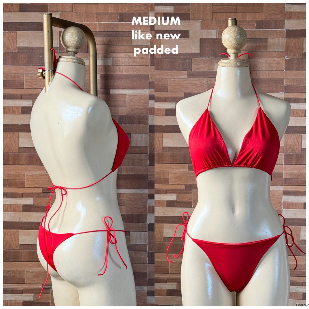 2 Piece Red Bowed Swimsuit with Beach Skirt