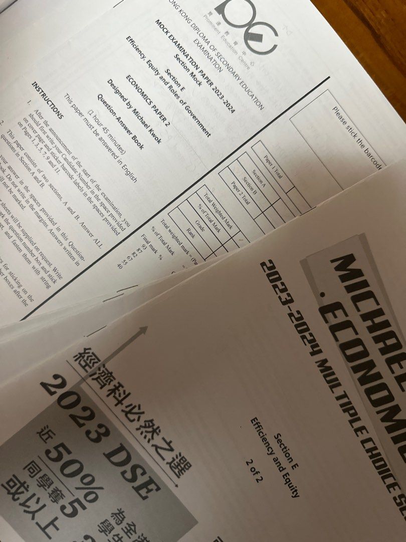 Michael Econ Notes+Mock （分類：教科書）位於 Hong Kong。 由 fongchan2580 提交（商品編號 1373362213，圖片 2）。簡介： DSE高中所有Topic（句含Elective!) SectionE-SectionK‼️‼️💯💯 每一課皆有mock+past paper+題庫 配套充足 5**必備之選‼️‼️‼️💯💯❤️‍🔥 內有DSE所有內容包括 -efficiency and equity -measurement of economic performance -macroeconomic problems -National income, determination and price level -fiscal budget and policy -money and banking -International trade and finance。