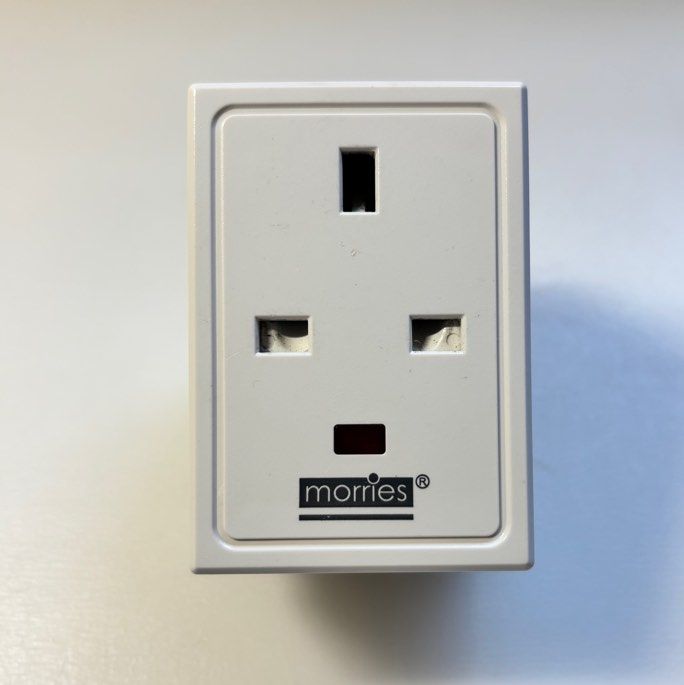 Morries 3 Way Adaptor Plug (Category: Electrical, Adaptors & Sockets) located in Singapore. Submitted by jaceli22 (Listing ID 1373238150, Image 1). Description: MS-BS03L 3 outlets Lightly fuse & surge protection Light indicator 2 pin plug friendly Safety mark Lightly used .