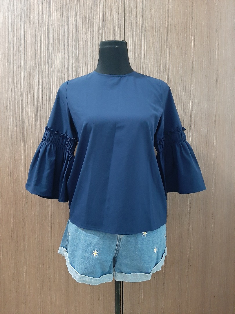 VESUVA BLOUSE - NAVY