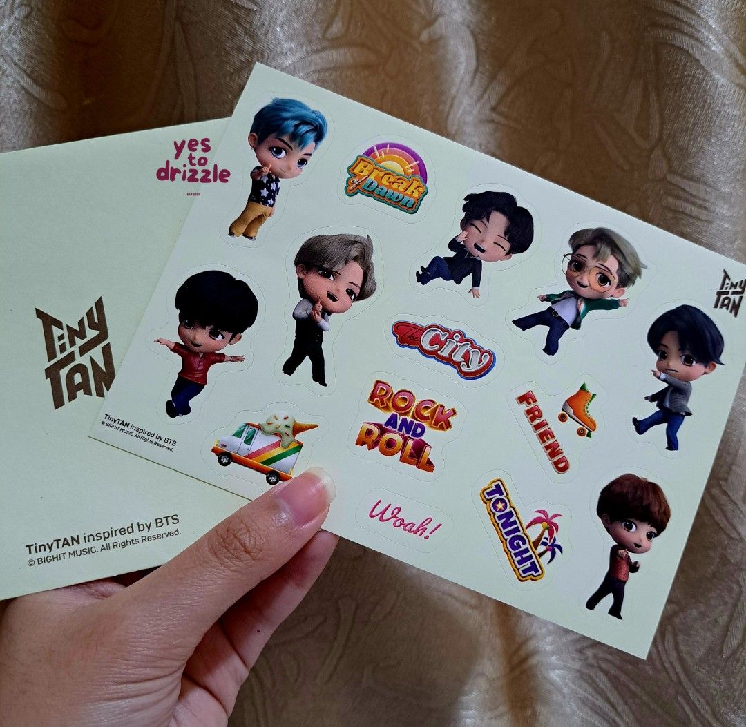 Official TinyTAN Sticker, K-Wave di Carousell