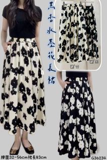 Order Item 訂購款 - 𝑶𝑵𝑬𝒀 黑杏水墨花長裙629767166391061125