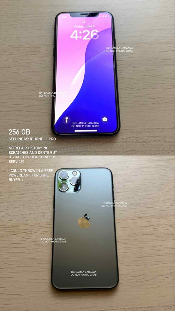[PRELOVED] iPhone 11 PRO - 256 GB (Category: iPhone 11 Series) located in Imus. Submitted by camofproject.647 (Listing ID 1373319607, Image 3). Description: Firm Price: ₱15,000 to ₱10K nalang. Buying Price: Definitely lower for buyers who are easy to talk and deal with. Rude buyers might not get a discount at all! 🚨 iPhone 11 PRO, 256 GB • Matte Space Grey • Front and back body does not have any issues. NO SCRATCHES, CRACKS, DENTS, ETC. • Batter