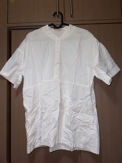 台灣Queenshop白色尼龍質地短袖White Top64187415898753110