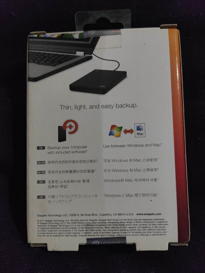 SEAGATE BACKUP PLUS SLIM 1TB (Category: Hard Disks & Thumbdrives) located in Caloocan City. Submitted by mathieuxav34601 (Listing ID 1373337432, Image 2). Description: .