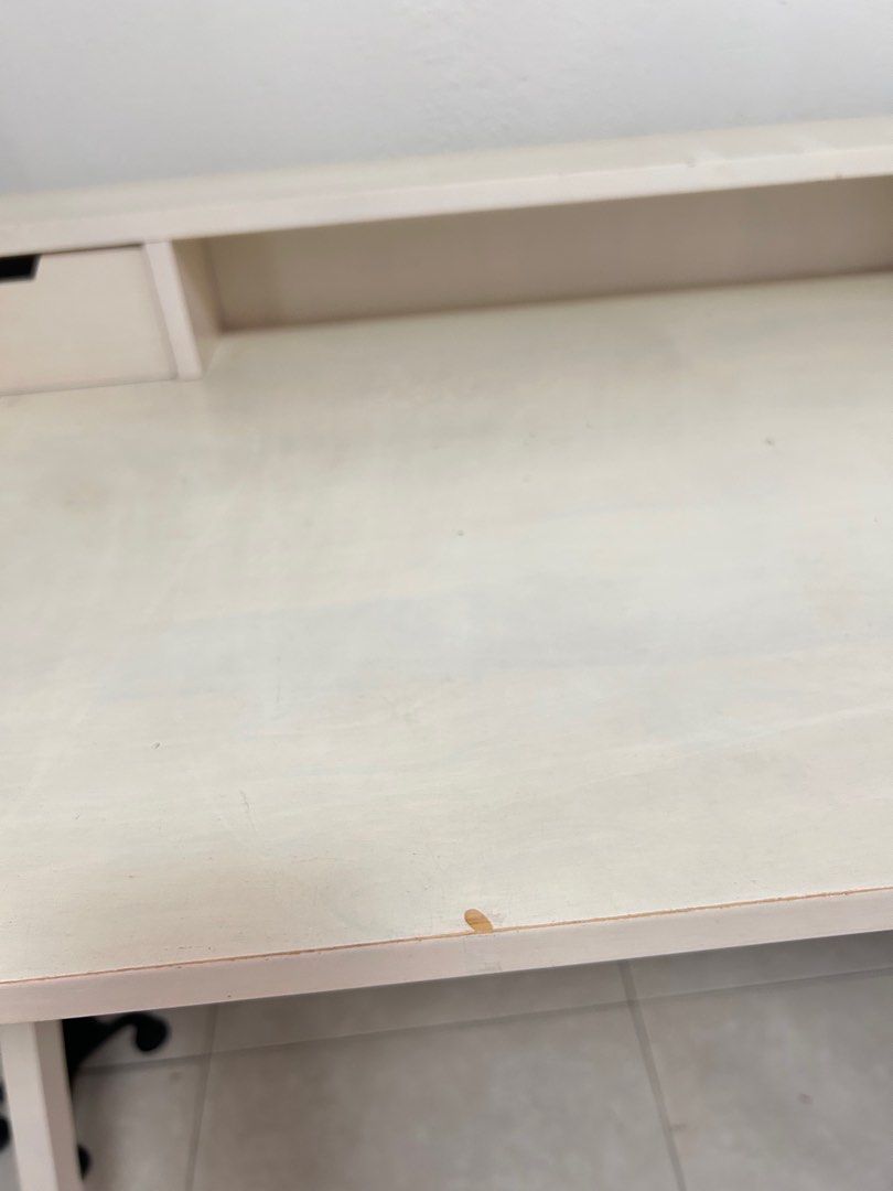 Study Table (Category: Tables & Sets) located in Singapore. Submitted by bk177 (Listing ID 1373257193, Image 3). Description: Width: 90cm Depth: 50cm Table height 72cm Tallest height: 83cm Self collection at my place..